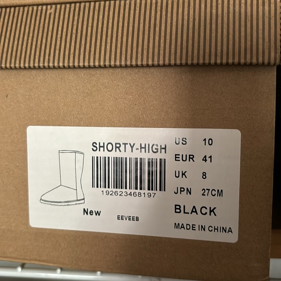 NEW DREAM PAIRS New Mid Calf Black Women's Short Sheepskin Boots US10 - Picture 7 of 9